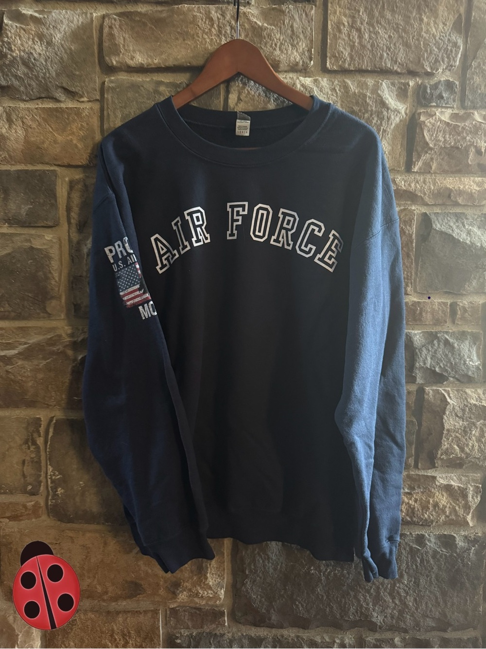 Air Force Mom Pullover Crewneck Sweatshirt -L